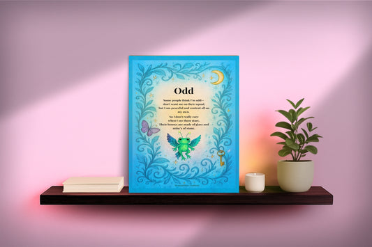 Odd Poem Printable Download | Dreamlight Poem Wall Art