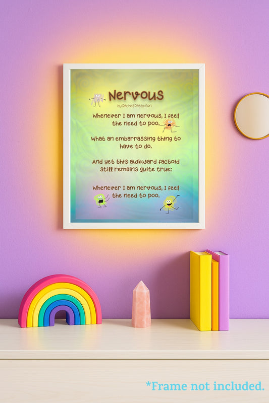 Nervous – A Funny Children’s Poem About Feelings | Printable Kids’ Wall Art