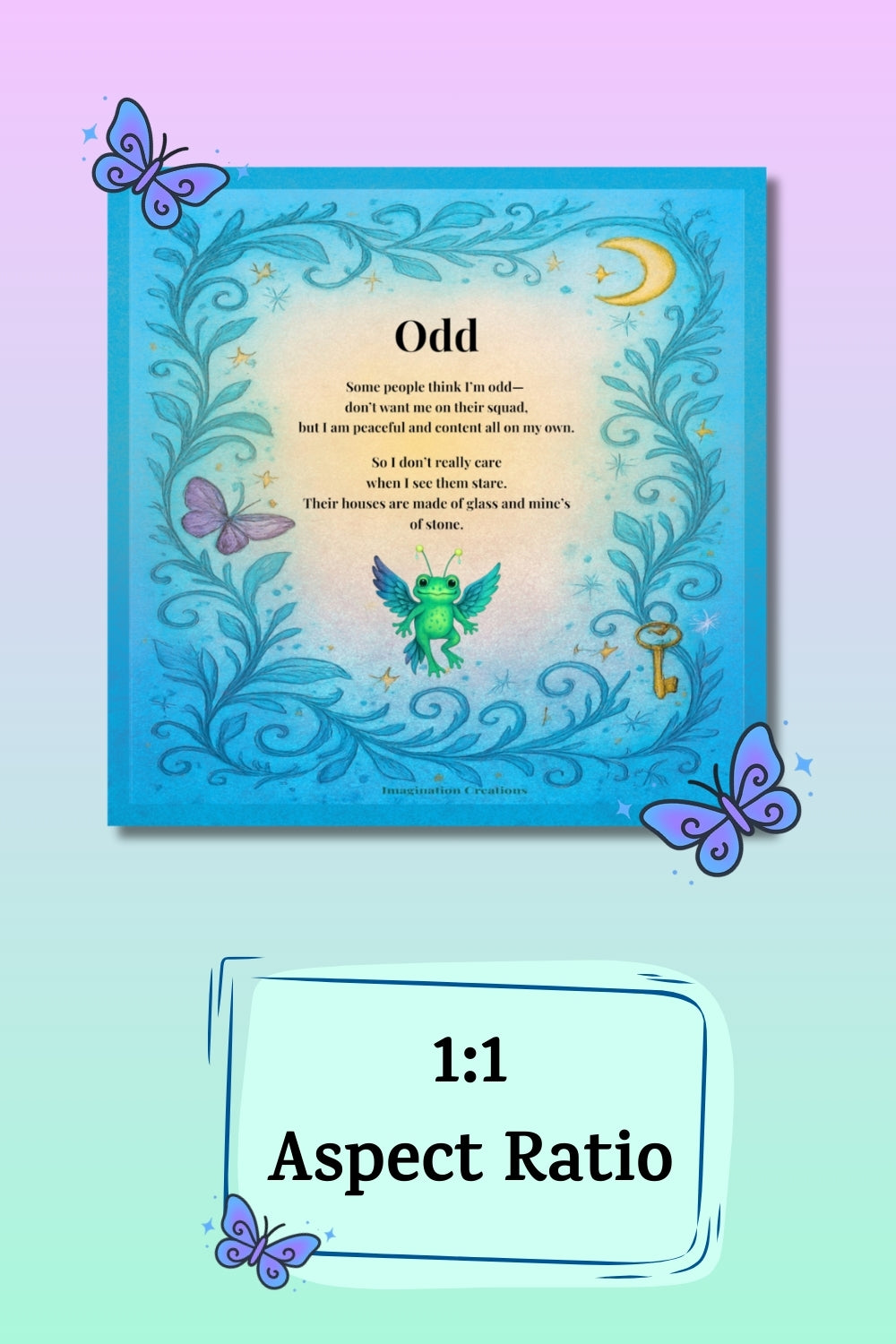 Odd Poem Printable Download | Dreamlight Poem Wall Art
