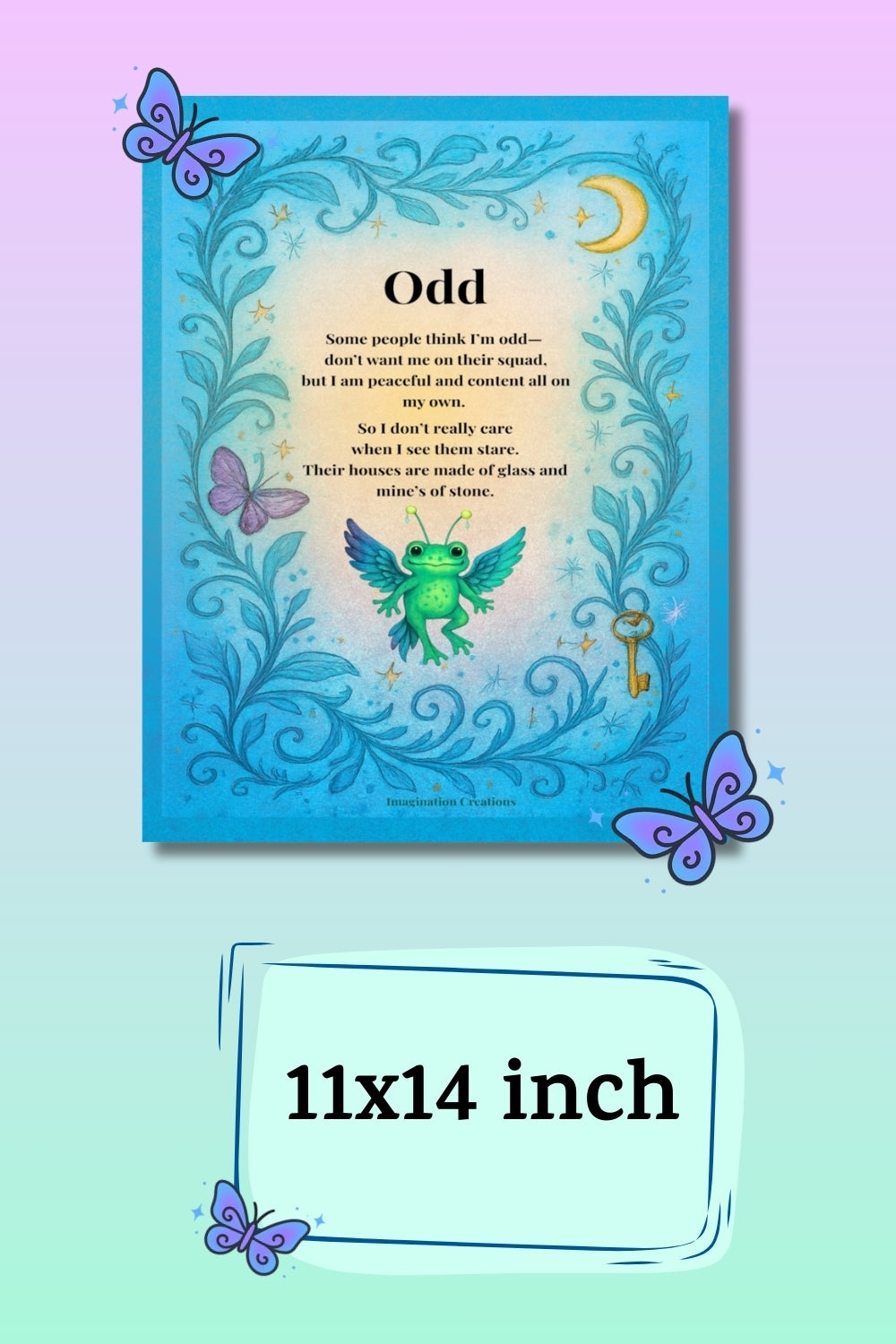 Odd Poem Printable Download | Dreamlight Poem Wall Art