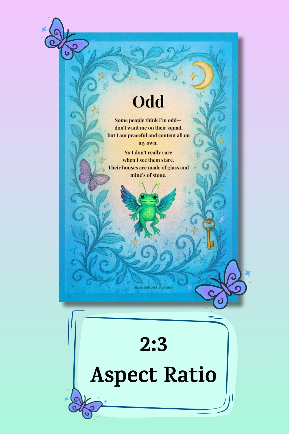 Odd Poem Printable Download | Dreamlight Poem Wall Art
