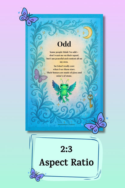 Odd Poem Printable Download | Dreamlight Poem Wall Art