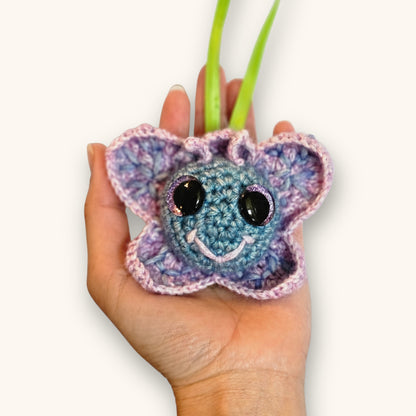 Playful Pippa Purplewisp | Handmade Crochet Creature with Fortune