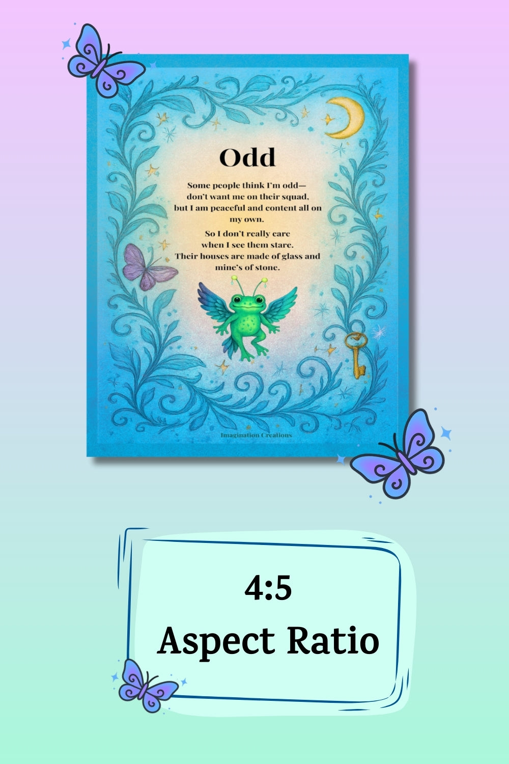 Odd Poem Printable Download | Dreamlight Poem Wall Art