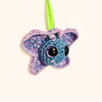 Playful Pippa Purplewisp | Handmade Crochet Creature with Fortune