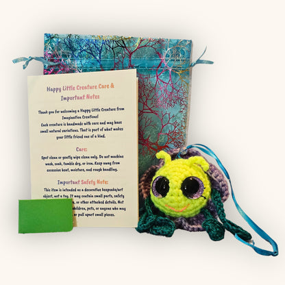 Handmade Crochet Alien Creature – Pitalian the Alien Mystery Message Gift