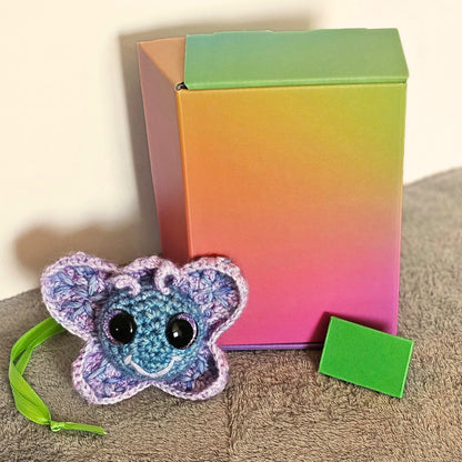Playful Pippa Purplewisp | Handmade Crochet Creature with Fortune