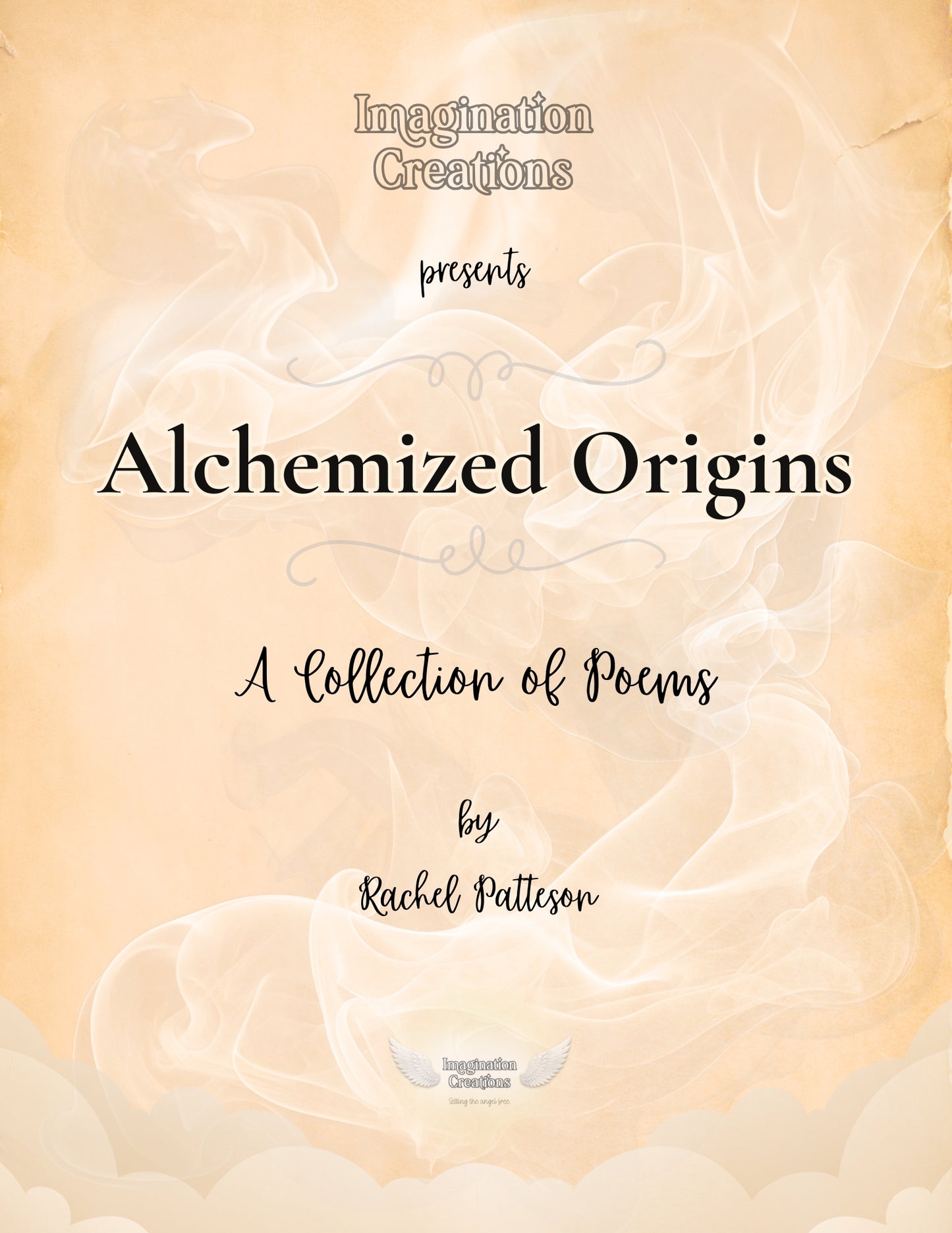 Front cover design of the Alchemized Origins printable poetry collection. Digital product showcasing the included poems booklet.