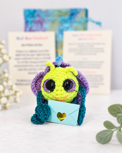 Handmade Crochet Alien Creature – Pitalian the Alien Mystery Message Gift