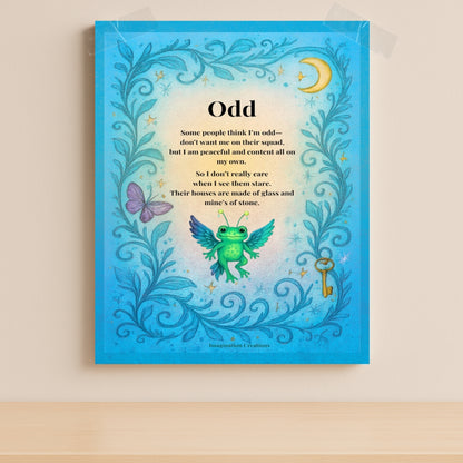 Odd Poem Printable Download | Dreamlight Poem Wall Art