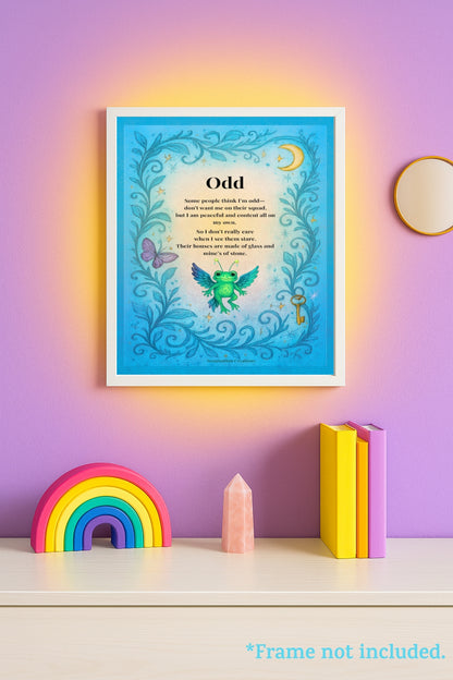 Odd Poem Printable Download | Dreamlight Poem Wall Art