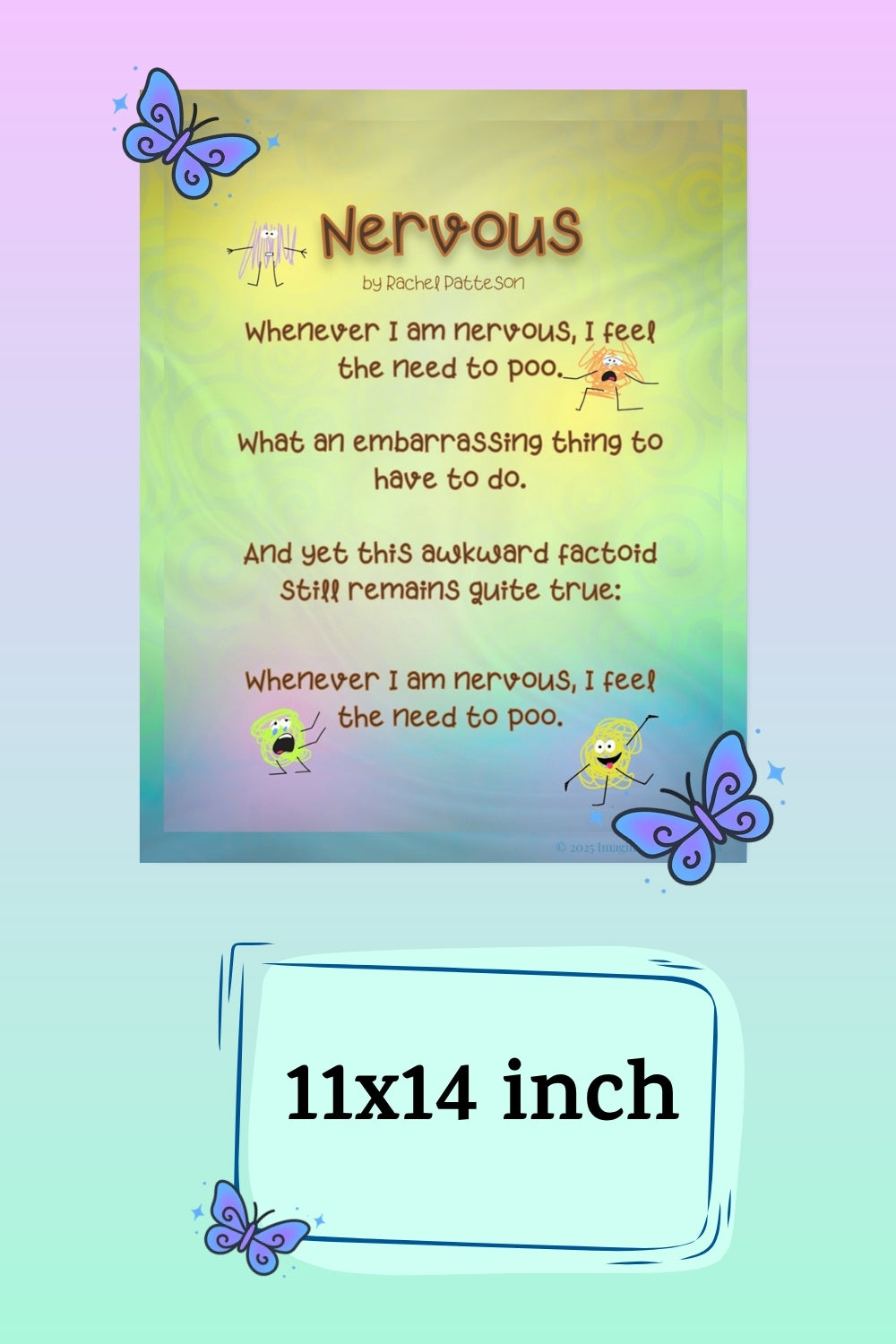 Nervous – A Funny Children’s Poem About Feelings | Printable Kids’ Wall Art