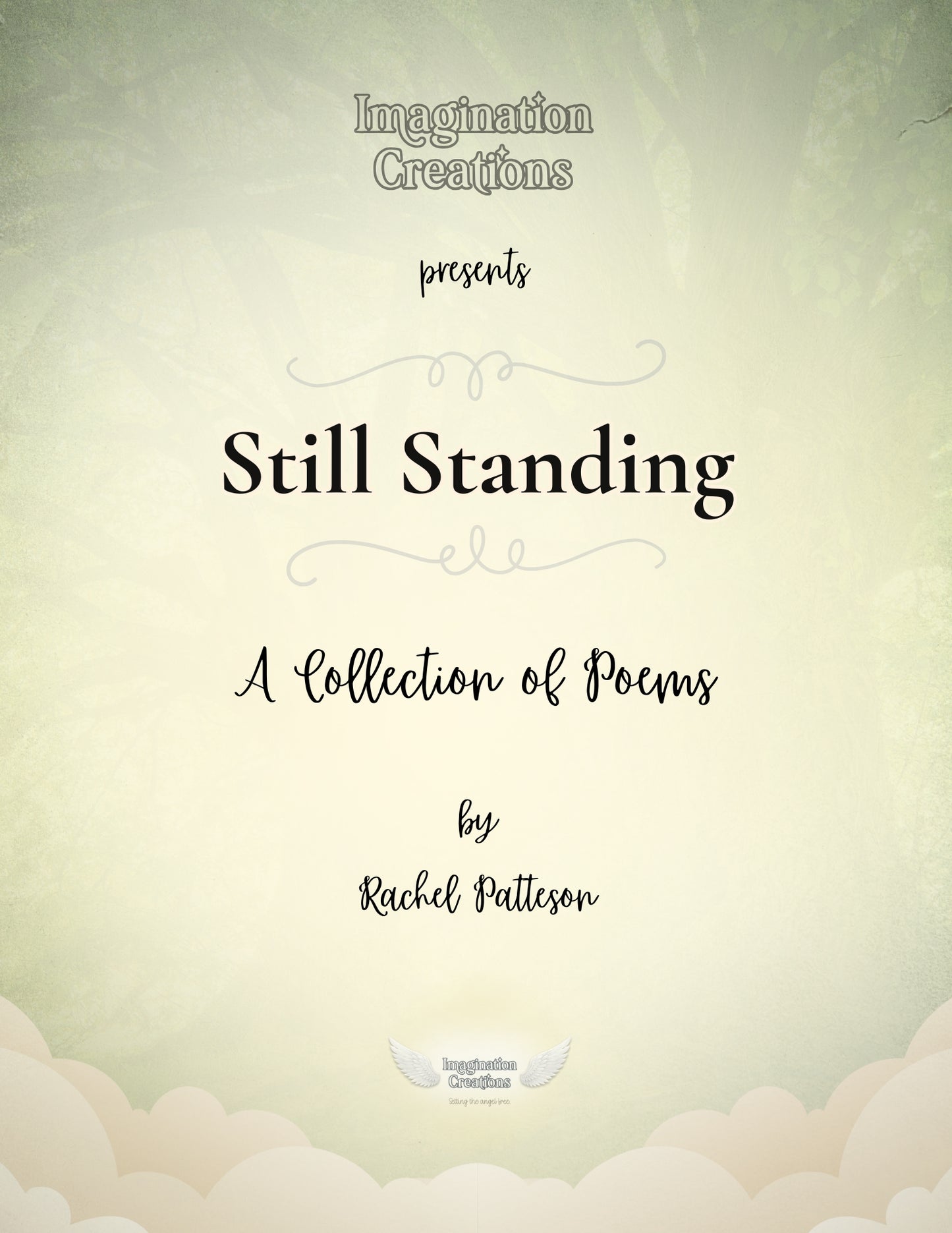 Front cover design of the Still Standing printable poetry collection. Digital product showcasing the included poems booklet.